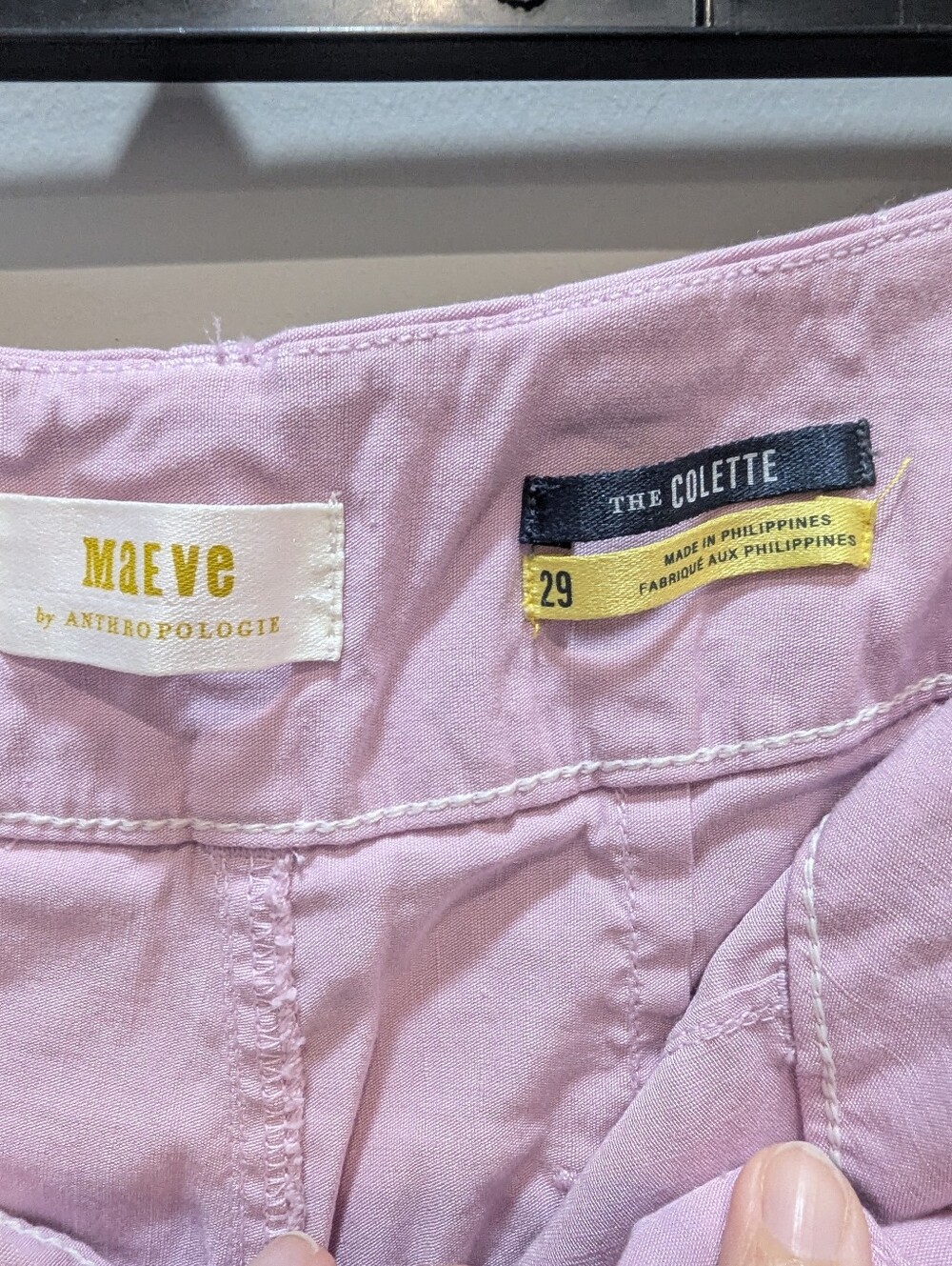 Maeve Colette High-Rise Wide-Leg Full-Length Pants Magic Fabric Size 29 Lilac - Picture 7 of 8